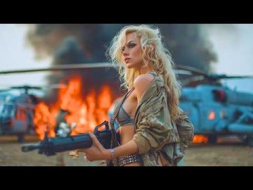 Dynamic action movie | A killer blonde with a shotgun blows BANDITS to smithereens! | English 4K