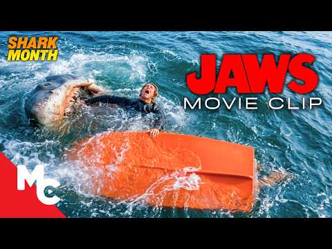 A Giant Shark Dragged A Boater Underwater | Jaws | Full Jaws Movie Clip