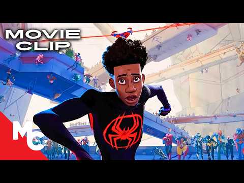 Entire Army Of Spider-Heroes Chased Him Through The City | Spider-Man: Across The Spider-Verse Clip Entire Army Of Spider-Heroes Chased Him Through The City | Spider-Man: Across The Spider-Verse Clip